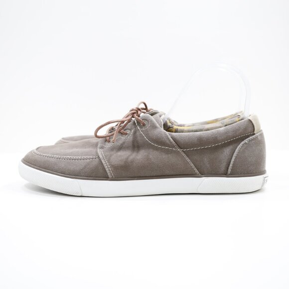 Sperry Striper II Brown Salt-Washed Canvas Oxford Boat Shoes - Men's 8.5 - Picture 1 of 7